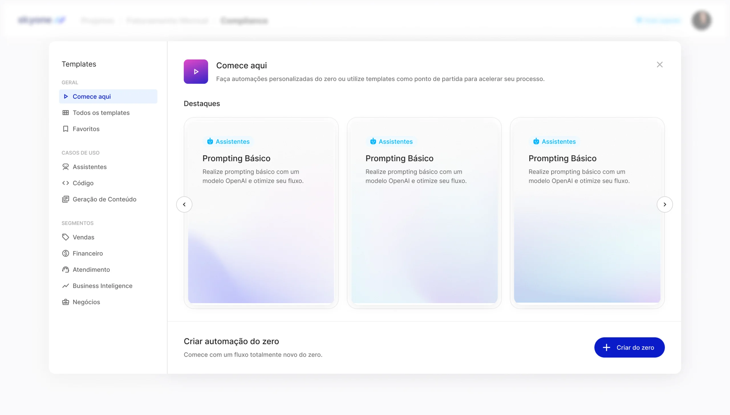 Nuvem com infraestrutura escalável.